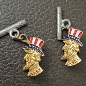 Patriotic Uncle Sam Vintage Cufflinks - UNIQUE